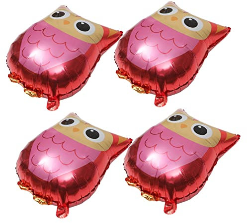 DRESSOOS 4stücke Eulen Geburtstag Deko Kreative Ballons Tier Ballons Wald Party Dekoration Foto Requisiten Party Dekor