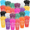 Malloom 24 Pcs Thank You Gifts Coffee Cups, 470 ml Appreciation Plastic Cup Bulk, Reusable Inspirational Tumblers with Lids for Employee Teacher Coworker Staff Nurses
