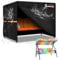 Rimwig Garden Swing Covers Waterproof Heavy Duty 3 Seater Outdoor Swinging Chair Cover Windproof Anti-UV Patio Garden Hammock Cover(215x125x170cm) - Black