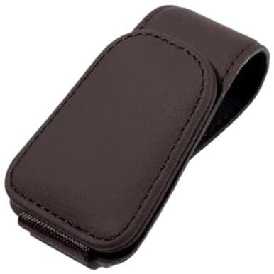 hiwhale Magnetischer Leder-Sonnenbrille Halter für Auto Visier, Brillen bügel Clip, Fahrzeug Visier zubehör mit verstecktem Magnet Verschluss, Universal Fit für Autos