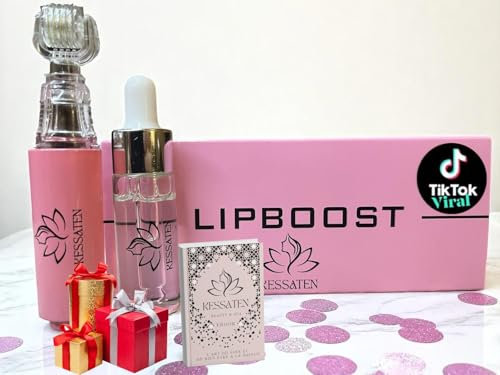 Dermaroller 0,25 mm avec réservoir – 140 micro-aiguilles en titane – Soin visage et lèvres – SERUM + GUIDE INCLUS– Beauté à domicile KESSATEN