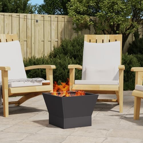 Vetnasa Brasero Carré Noir 40x40x30 cm Acier,Maison & Jardin,Cheminées,Noir,4.85kg,858908