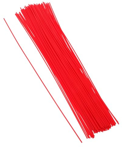 Garneck 100pcs Red Replacement Spray Can Straws Extension Nozzle Tubes for Precise Application in Narrow Spaces Easy Installation Aerosol Sprayer Accessories for Paint Cleaner and Oil