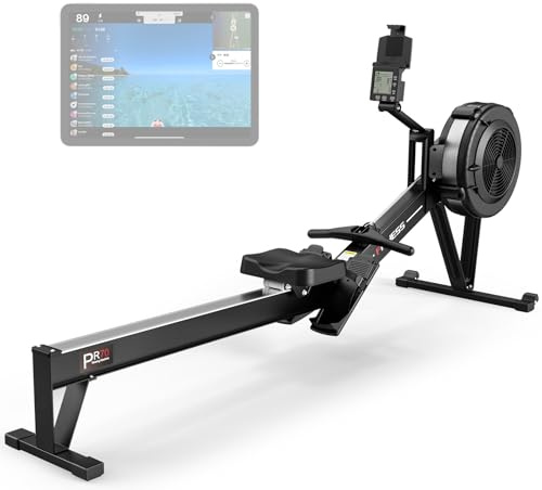 PASYOU Rudergerät Luftwiderstand für Zuhause, Professionelles Rudergeräte mit 10 Stufen Einstellbar, Professionelles Indoor-Rudergerät, Ergonomischer Komfortsitz,mit Kinomap APP, Tragfähigkeit 160 KG