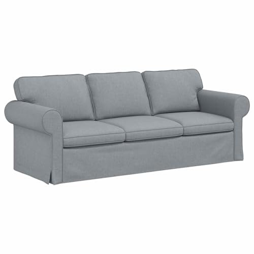 vidaXL Sofa Hellgrau 215 x 82 x 80 cm Stoff