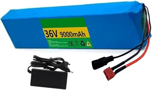 36V 9Ah Electric Scooter Battery, Lithium Battery Pack with Charger for Electric Bicycles and Scooters