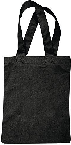 Rayher 38704576 Baumwoll- Tragetasche, 21x25cm, schwarz