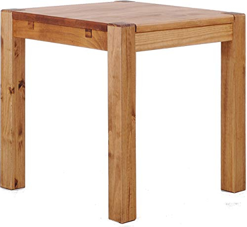 Esstisch Rio Kanto 73x73 cm Brasil Pinie Massivholz Größe und Farbe wählbar Esszimmertisch Küchentisch Holztisch Echtholz vorgerichtet für Ansteckplatten Tisch ausziehbar Brasilmöbel