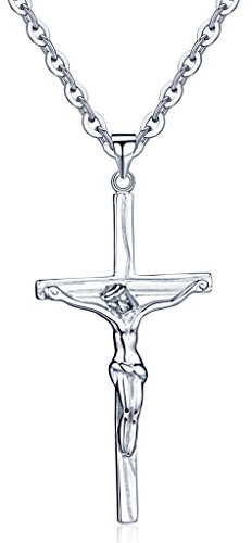 Unendlich U Einzigartig Jesus Kruzifix Kreuzanhänger 925 Sterling Silber Herren Partner Anhänger Silberanhänger