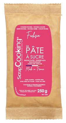 SCRAP COOKING Pâte à Sucre, Fushia, 250 g