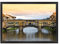 Bild auf Leinwand, gerahmt, mit Rahmen, alte Brücke, Florenz, Toskana Italien, 70 x 100 cm, moderner Stil, Schwarz