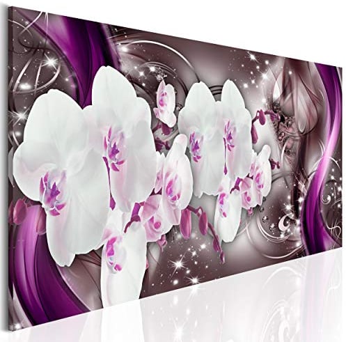 decomonkey Bilder Blumen Abstrakt 1 Teilig Leinwandbilder Bild auf Leinwand Vlies Wandbild Kunstdruck Wanddeko Wand Wohnzimmer Wanddekoration Deko
