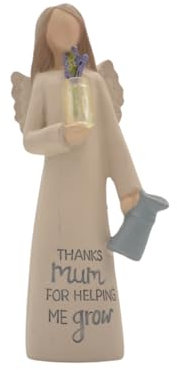 Feather & Grace 90204 Feder und Anmut – Engel mit transparenter Vase/Blumen, Schutzengel, Ornament für Zuhause, Dekoration, Geschenk für sie, Kunstharz, Mehrfarbig, Einheitsgröße