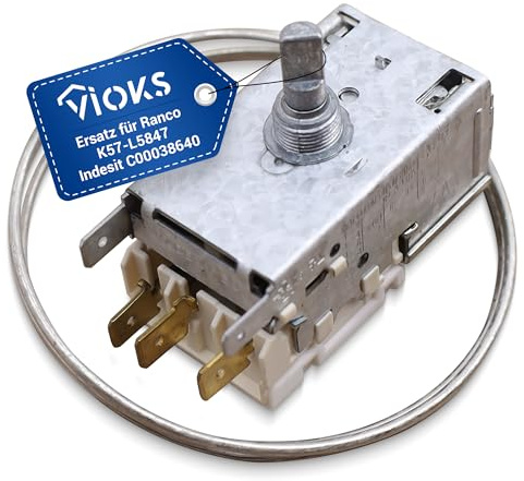 VIOKS Thermostat Kühlgeräte Ersatz für Ranco K57-L5847 Indesit C00038640