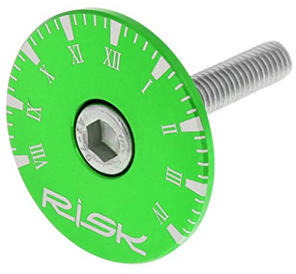 Perfeclan Aluminium Threadless Fahrrad Vorbau Zubehör Headset Cover, Grüne Uhr