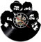 YUN Clock Wanduhr aus Vinyl Schallplattenuhr Upcycling 3D Animal Design-Uhr Wand-Deko Vintage Familien Zimmer Dekoration Kunst Geschenk, Durchmesser 30 cm