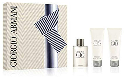 Giorgio Armani Acqua di Giò Homme Duftset (Eau de Toilette,50ml+Duschgel,75ml+Aftershave Balm,75ml), 1er Pack