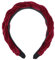 Geflochtenes Stirnband Gepolstertes Stirnband Breit Harthaar Reifen Vintage Haarband für Frauen (Breit, Rot)