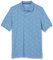Amazon Essentials Men's Regular-Fit Cotton Pique Polo Shirt (Available in Big and Tall), Blue White Palm Tree Print, M