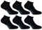 Lonsdale Sneaker 6 Paia di calzini alla caviglia, ottima qualità di cotone (Nero, 43-46)