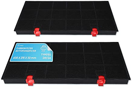 DL-pro Lot de 2 filtres à charbon type 150 DKF24 pour hotte aspirante AEG Electrolux 9029793669 Whirlpool 484000008580 Bosch 00460450