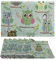 Tischset Cartoon-Eule Platzset 6er Set rutschfest Tischsets Abwaschbar PVC Abgrifffeste Hitzebeständig Platzdeckchen Untersetzer Schmutzabweisend Platzsets für Küche Speisetisch 45x30cm