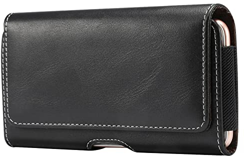 Baiyian Ceinture Holster Étui Cuir Boucle Coque pour iPhone 12 / 12Pro, iPhone 13/13 Pro