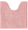 Decomira Badematte rutschfest WC Vorleger mit Ausschnitt | Als Badteppich Set kombinierbar | Badezimmer-Teppich Bad-Vorleger waschbar aus Chenille | Für freistehende Toiletten | Rosa - 45x45 cm