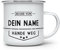Emaille Tasse mit Namen bedrucken - Becher für Camping Personalisieren