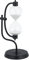 Relaxdays Sablier décoratif, Rotatif, 15 Minutes, HLP : 35 x 18 x 14 cm, pour Salon et Bureau, Noir et Blanc