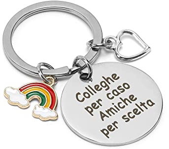 Hightopup Portachiavi idee regalo collega Portachiave regalo collega donna uomo colleghe amicizia Porta chiavi regalo per colleghi che va via grazie pensione regali per colleghe amica maestra