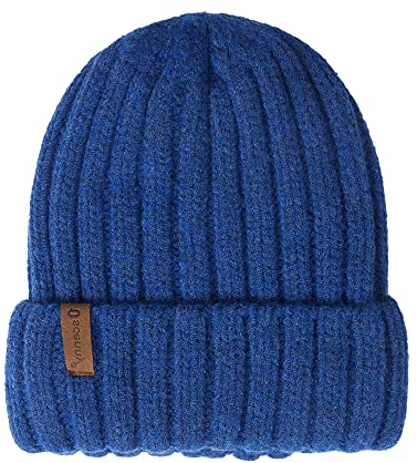 Oscenny Wintermütze Herren Damen, Doppellagig Superfein Gefütterte Fleece Mütze,Wollklobige, Lässige Strickmützen, Zopfmuster, Dicker Hut, Winddichte Mütze für Männer und Frauen