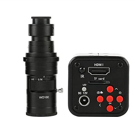 SATMW 16MP HD 1080P 720P 60FPS Videocamera per microscopio Digitale Industriale Uscita HDMI TF e Obiettivo con Attacco C 200X