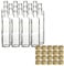 gouveo Lot de 6 bouteilles en verre Dorica de 500 ml avec bouchon à vis PP 31,5 doré - bouteilles d'huile, de vinaigre, de liqueur, vides pour remplissage automatique (DFT500G)