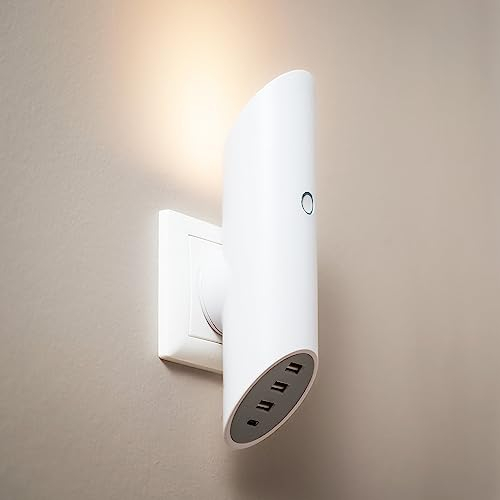 agent C GmbH - Spotlight Wallcharger | SWC 100 - 202 x 52 x 92 mm - Kunststoff und Metall - modern