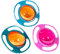 Lecerrot 3 Bol D'alimentation Anti Rejet Gyro Bol Enfants Gyro Bowl Enfants 360 Rotation Anti Reversement Bol D'alimentation Bol