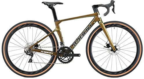 KABON Carbon Gravel Rennrad, T800 Carbon Fiber Rahmen 700C Mit 18 Gängen, Integriertem Lenker, Scheibenbremsen für Männer/Frauen