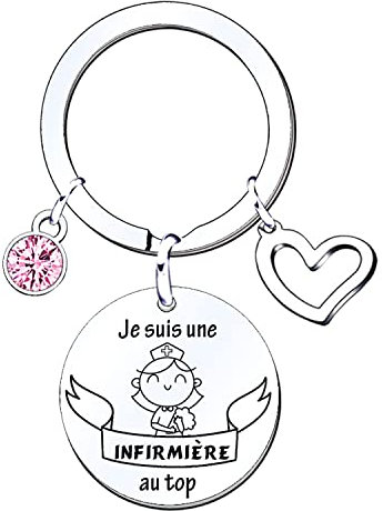 MNBVBV Porte Cle Infirmiere Cadeau de la Journée internationale des infirmières Creative Porte Clef Femme, Cadeau pour Les Amis Ou Les Infirmières Médicales