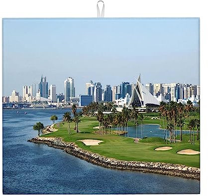 Golf Yacht Club Abtropfmatte für mehrere Anwendungen, leicht zu reinigen, umweltfreundlich, Matte für Küchentheke oder Spüle