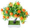Beavorty Künstlicher Obstbaum Gelbes Gefälschtes Orange Künstlicher Orangenbaum Künstliche Bonsai-topfpflanze Mini-Bonsai-Baum Realistische Frucht Eingetopfter Baum Plastik Büro Drinnen