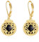 Schwarze Onyx Ohrringe Sterling Silber Träne Ohrringe 18K Gelb Gold Böhmen Filigrane Ohrhänger Schmuck Geschenke für Damen Mädchen (C-Filigrane Schwarze Onyx Ohrringe)