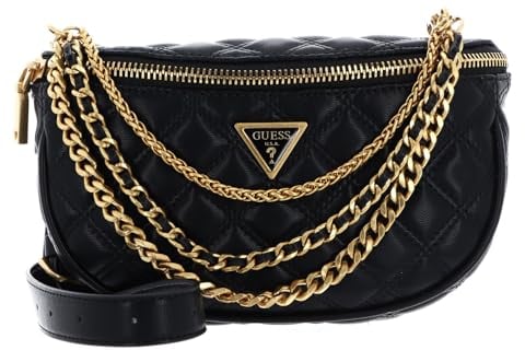 GUESS Damen Giully Belt Bag Gürteltasche, Hüfttasche, Schwarz