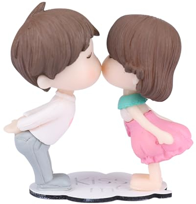 ENLACE Auto Deko Innen, Paar Ornamente für Auto, Niedliche Stehendes Kuss Paar Puppen Figur, für Auto Armaturenbrett Dekoration Büro Zimmerdeko Geschenkidee Valentinstag Geburtstag Geschenke