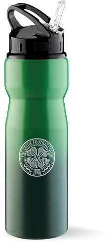 Celtic F.C. Water Bottle with Straw - Metal Water Bottle for Football Fans Sports Work School Gym Celtic Gifts for Men