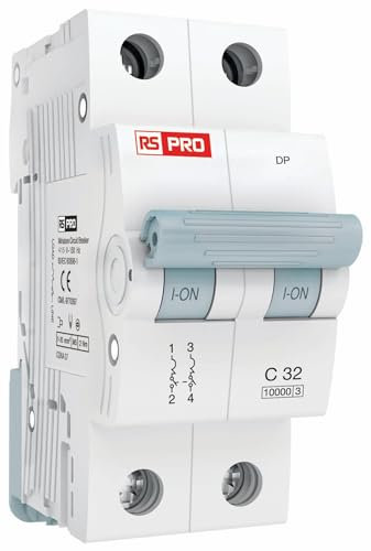 RS PRO MCB Leitungsschutzschalter Typ C, 2-polig 6A 240V, Abschaltvermögen 10 kA DIN-Schienen-Montage