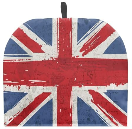 Eheartsgir British Flag Union Jack Tea Kettle Cover for English Tea Sets Durable Teapot Cozies Breakfast Warmer Home Kitchen Hotel Tea Party Table Decor Accessories