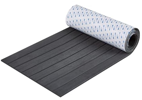 VEVOR Bootsbodenbelag, Bootsdeck aus Eva-Schaum, 2400 x 450 x 6 mm, Rutschfester, Selbstklebender Bodenbelag, 10800 cm² großer Marineteppich für Boote, Yachten, Pontons, Kajakdecks