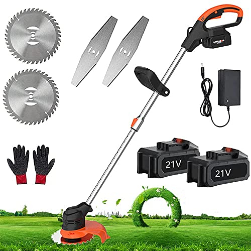 ABBNIA Tondeuse à Gazon électrique sans Fil Wacker avec 2 Batteries et Moteur sans balais Haute Puissance et Longue durée de Vie Se transforme Facilement de Tondeuse à Gazon en Tondeuse à Gazon