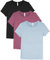 Sosolism Lot de 3 T-Shirts d'allaitement à Manches Courtes pour l'Été Shirts Décontractés pour Femmes Enceintes et Postpartum Noir, Rose Pâle, Bleu Bébé, Petit