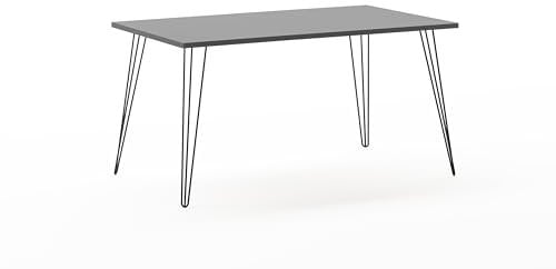 Schildmeyer Fynn Schreibtisch Esszimmertisch 1400, 701917, Platingrau, 140 x 80 x 74 cm